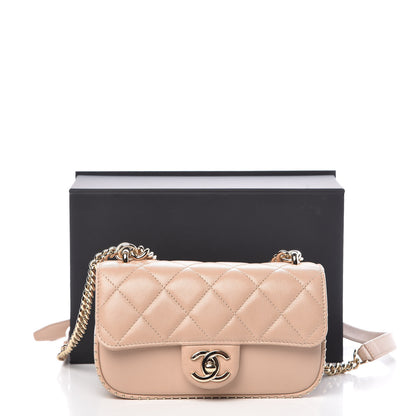 Chanel Caviar Quilted Mini Studded Flap Beige 11 of 11
