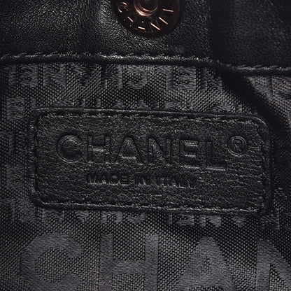 Chanel Patent Camellia Embossed Pochette Black 6 of 7