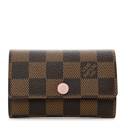Louis Vuitton Damier Ebene Multicles 6 Key Holder Rose Ballerine 1 of 7