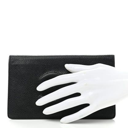 Chanel Caviar Timeless CC Yen Wallet Black 2 of 14