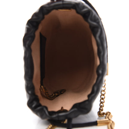Gucci Calfskin Matelasse Mini GG Marmont 2.0 Bucket Bag Black 5 of 9