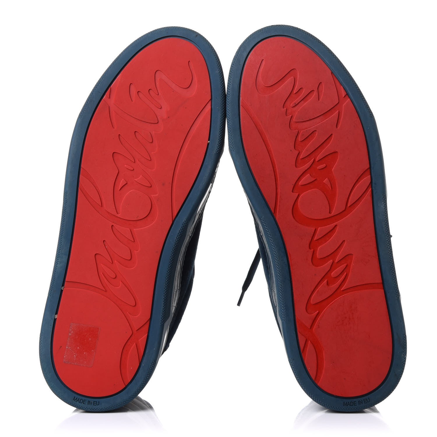 Christian Louboutin Calfskin Neoprene Veau Velours Mens Aurelien Flat Sneakers 40 Quartz 7 of 11