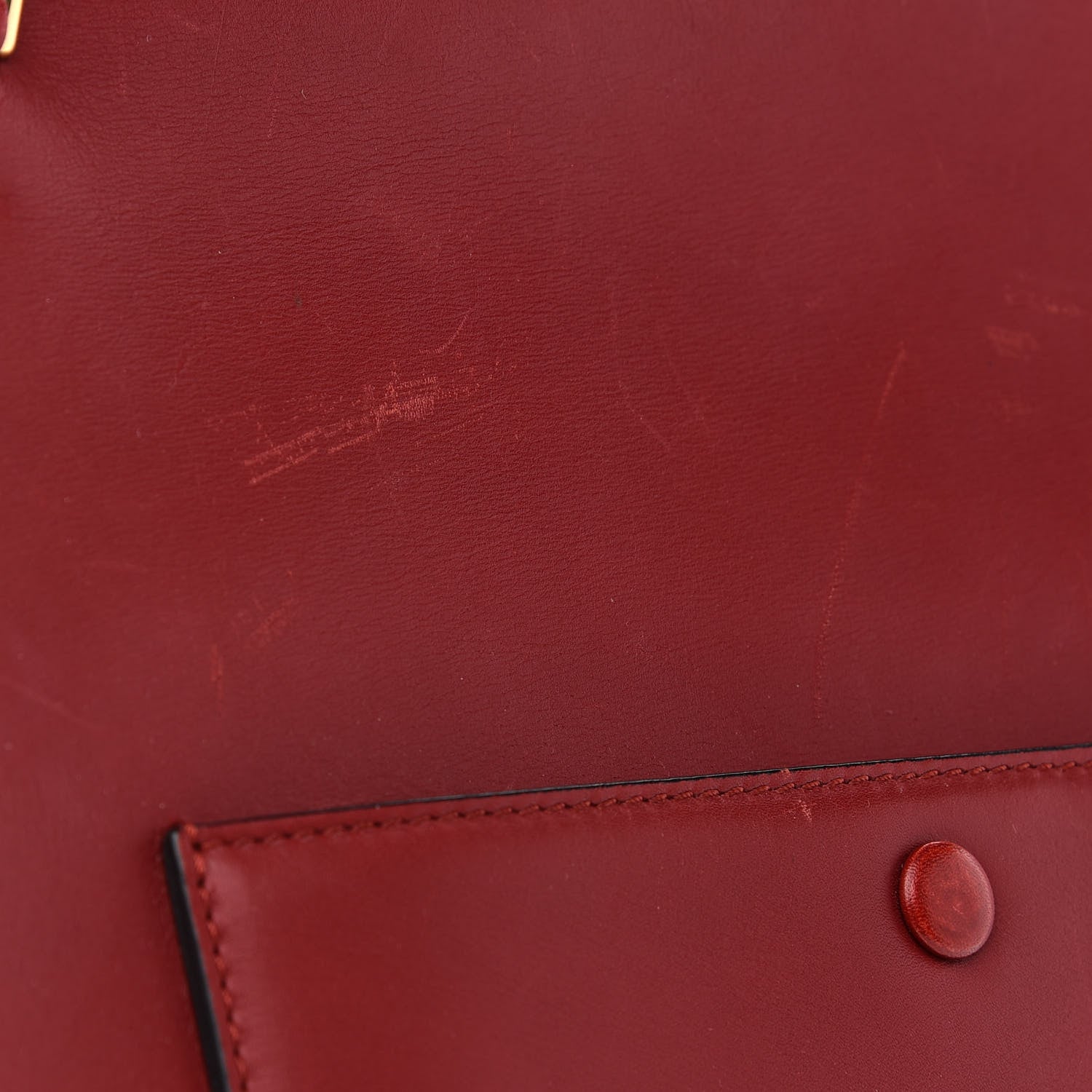 Celine Smooth Calfskin Large Edge Shoulder Bag Red 13 of 14