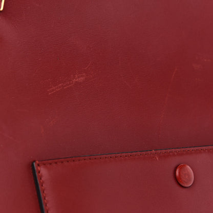 Celine Smooth Calfskin Large Edge Shoulder Bag Red 13 of 14