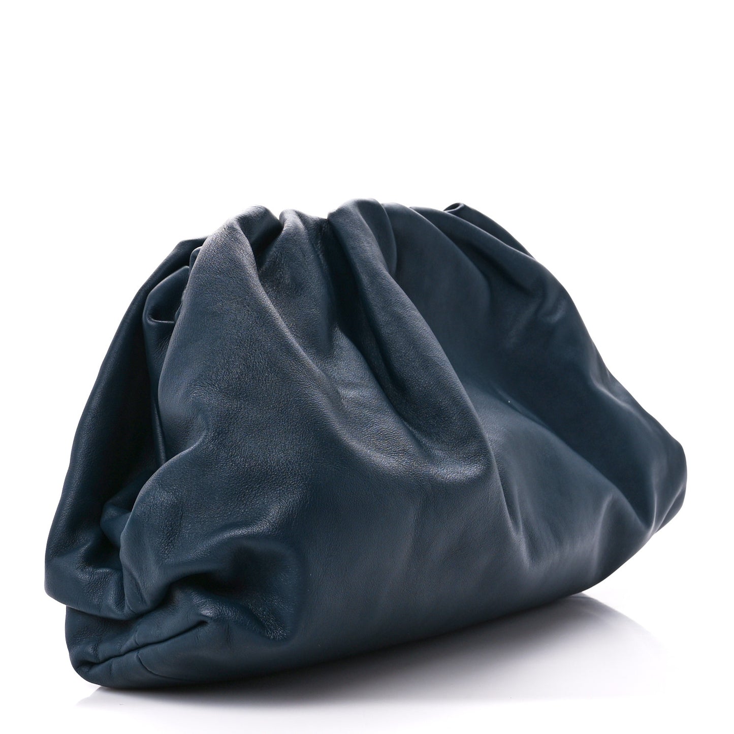 Smooth Butter Calf The Pouch Oversized Clutch Deep Blue