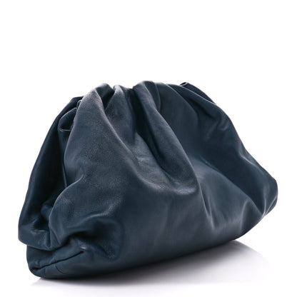 Bottega Veneta Smooth Butter Calf The Pouch Oversized Clutch Deep Blue 3 of 11
