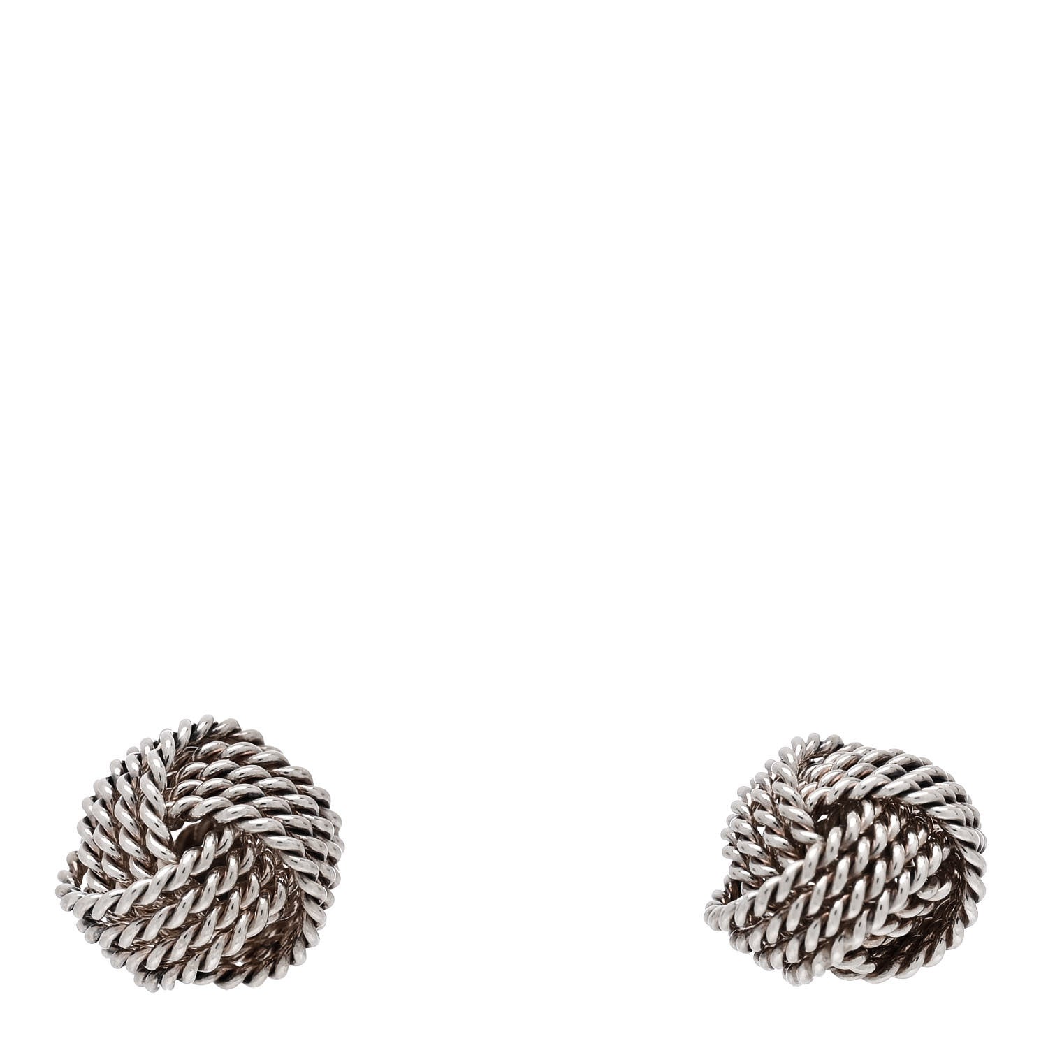 Tiffany Sterling Silver Twist Knot Earrings 1 of 3