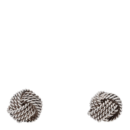 Tiffany Sterling Silver Twist Knot Earrings 1 of 3