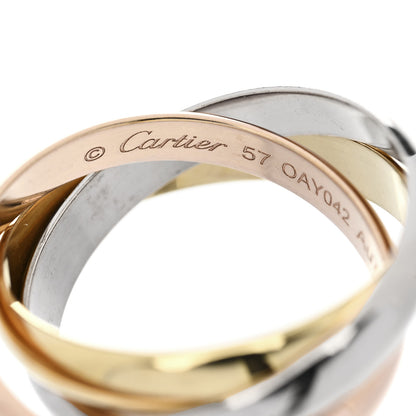 Cartier 18K Pink Yellow White Gold Classic Trinity Ring 57 8 4 of 6