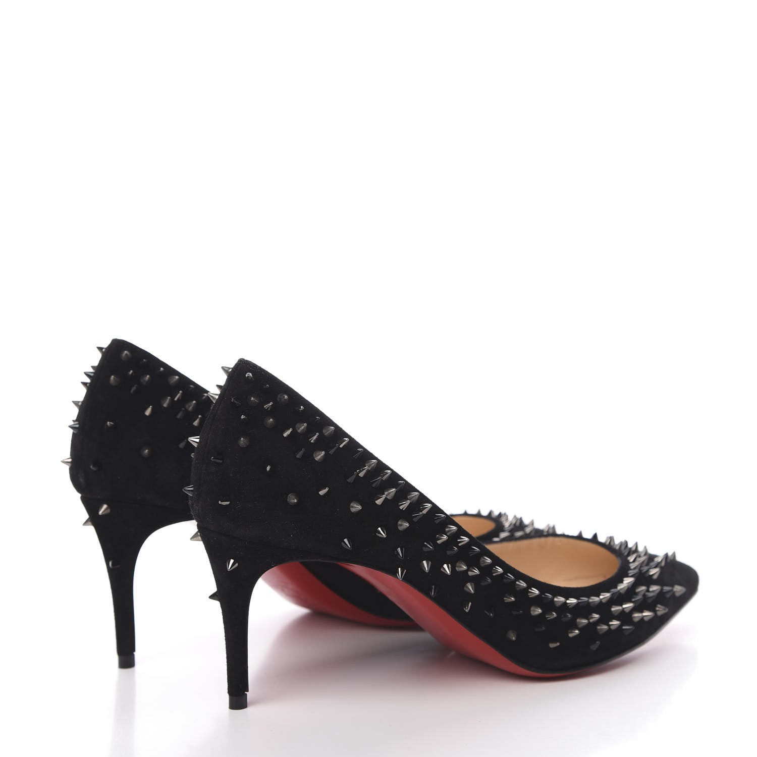 Christian Louboutin Veau Velours Studded Escarpic 70 Pumps 38.5 Black 4 of 9