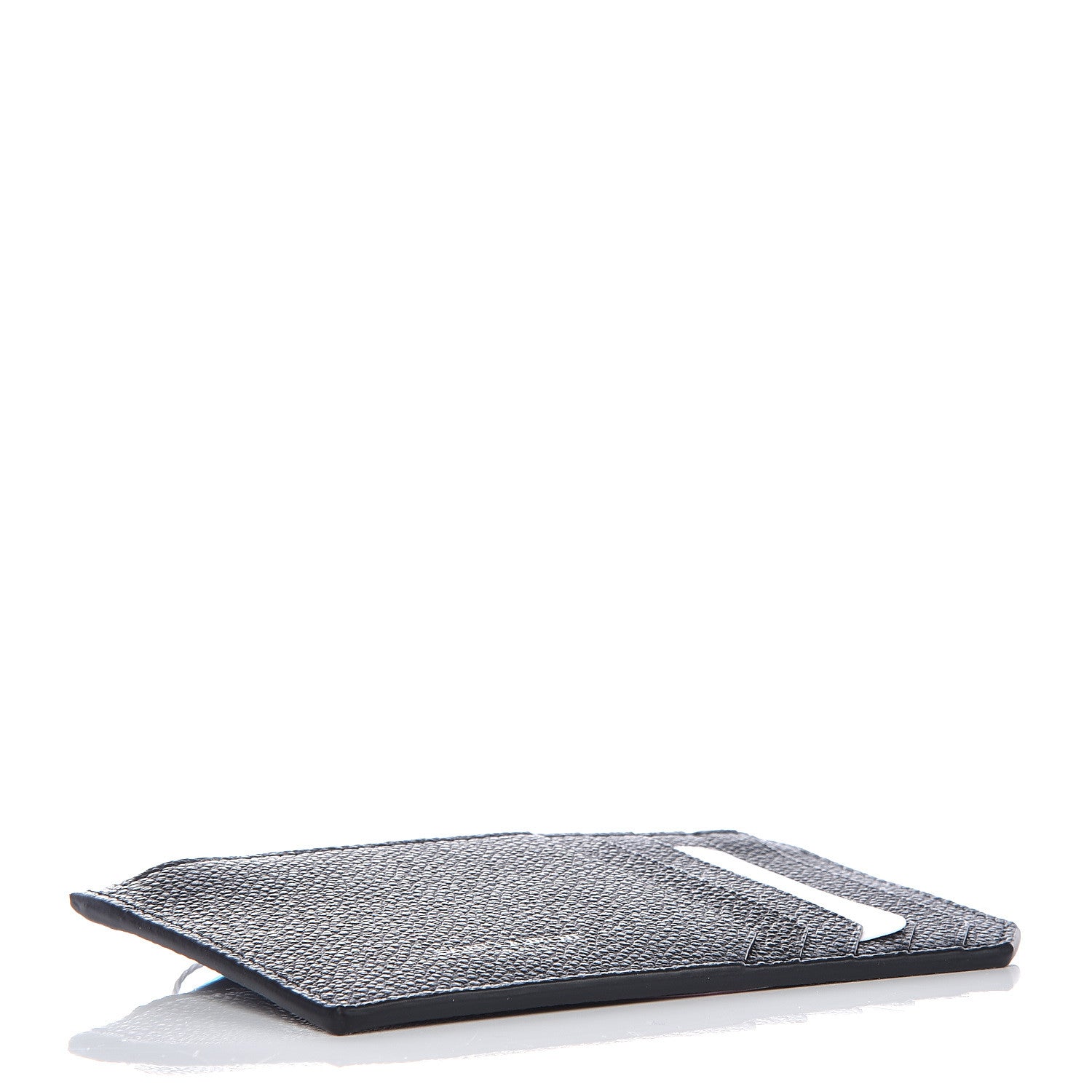 Saint Laurent Grained Calfskin 5 Fragments Zip Pouch Card Holder Black 4 of 10