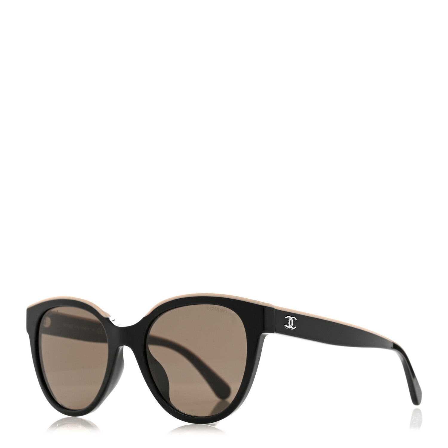 Chanel Acetate CC Butterfly Sunglasses 5414 Black Beige 1 of 8