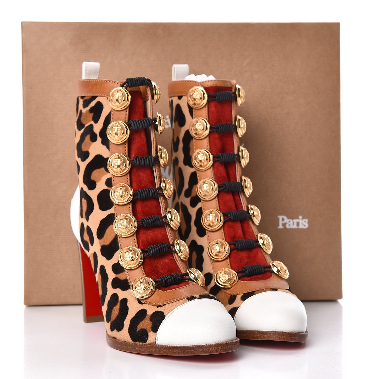 Calf Hair Leopard Print Who Dances 85 Ankle Boots 39 Gold Fauve