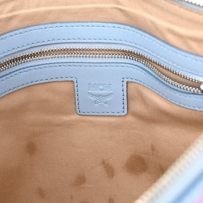 MCM Visetos Original Medium Pouch Light Blue Red 11 of 12