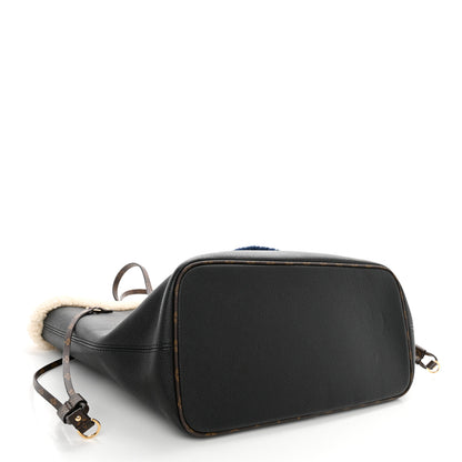 Louis Vuitton Calfskin Monogram Teddy Neverfull MM Black 4 of 11