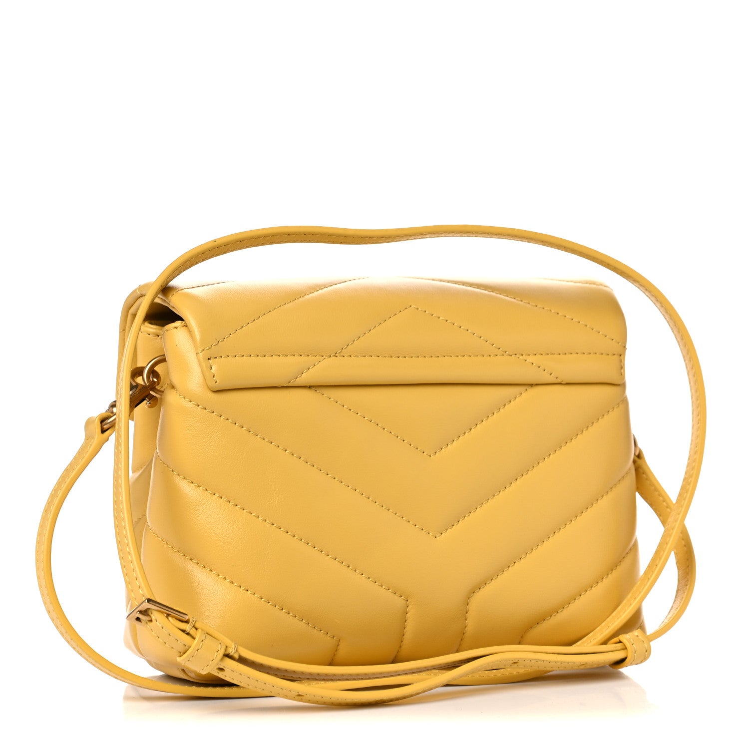Saint Laurent Calfskin Y Quilted Monogram Toy Loulou Crossbody Bag Sunflower 3 of 11