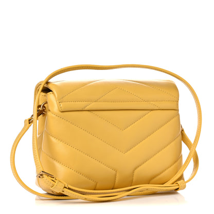 Saint Laurent Calfskin Y Quilted Monogram Toy Loulou Crossbody Bag Sunflower 3 of 11