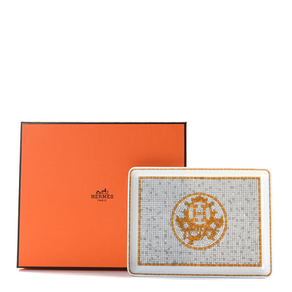 Hermes Porcelain Mosaique au 24 Gold Sushi Plate 3 of 4