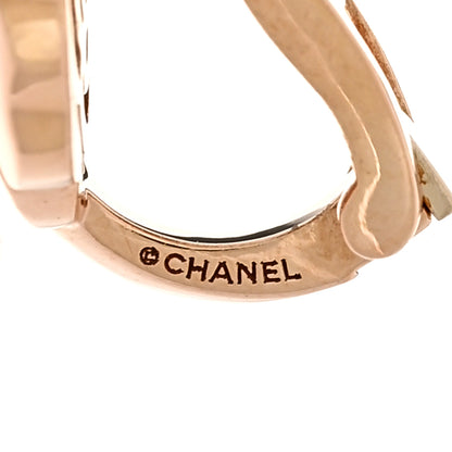 Chanel 18K Rose Gold Diamond Extrait de Camelia Clip On Earrings 4 of 4