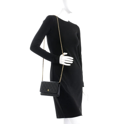 Chanel Caviar Quilted Wallet On Chain WOC Black 2 of 10