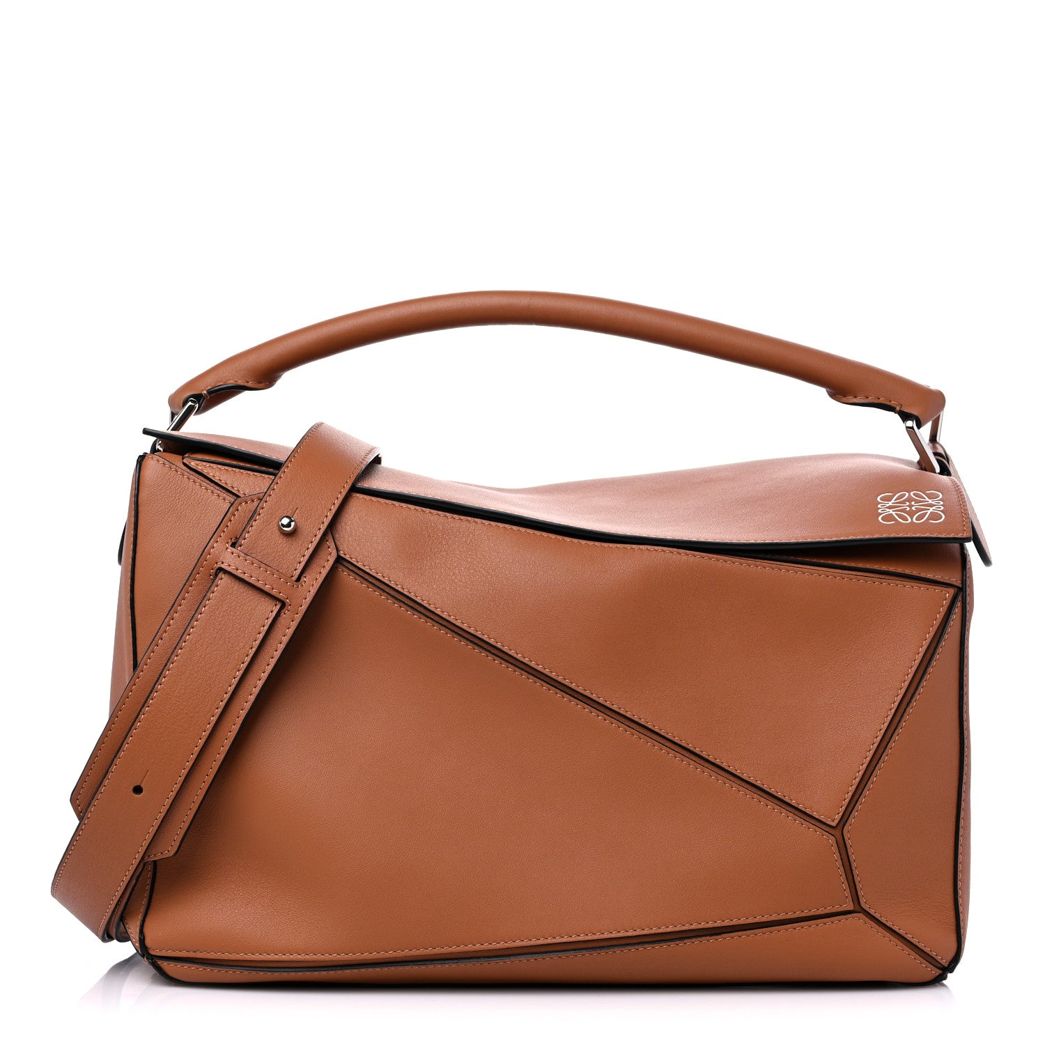 Loewe Calfskin Large Puzzle Bag Tan 1 of 8