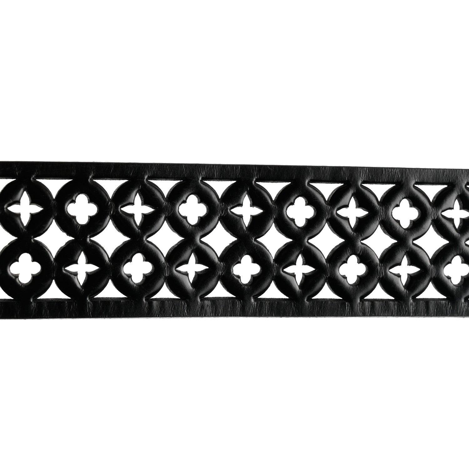 Louis Vuitton Calfskin Perforated Laser Cut Belt 80 32 Black 3 of 5