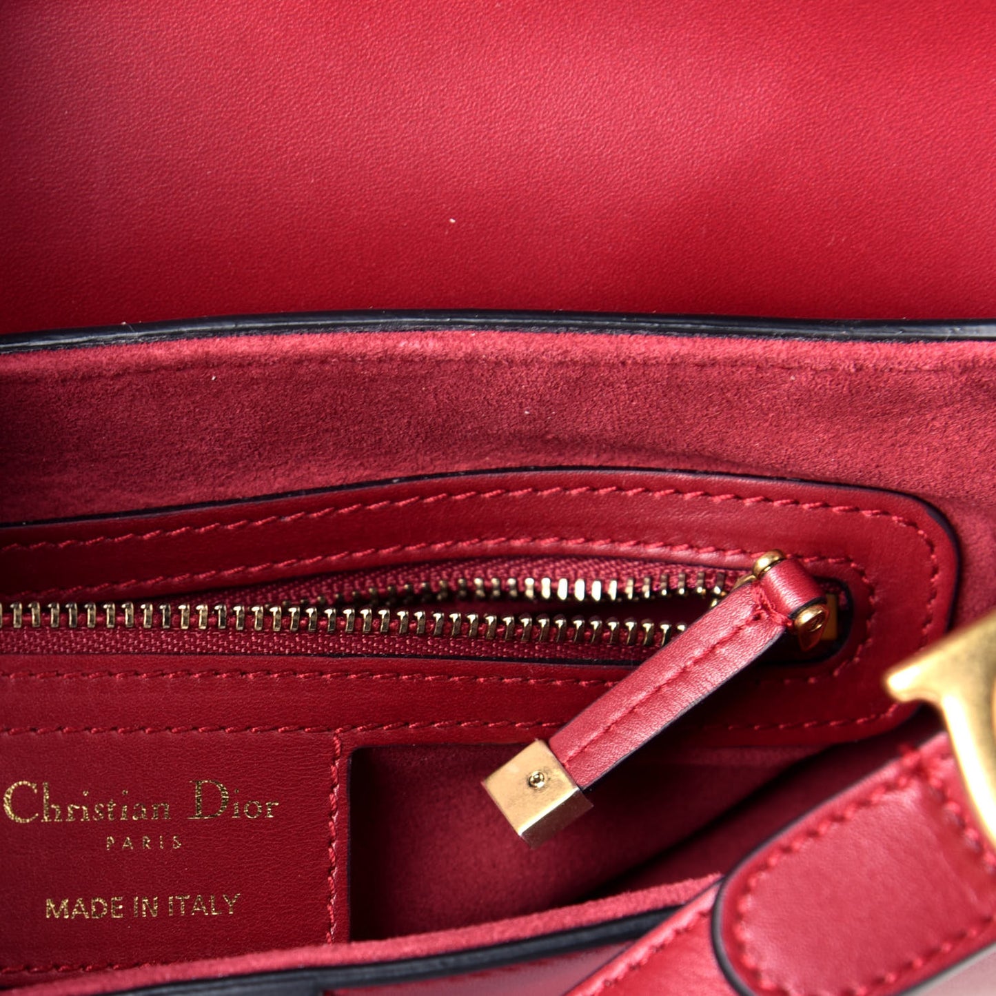 Calfskin Saddle Bag Scarlet