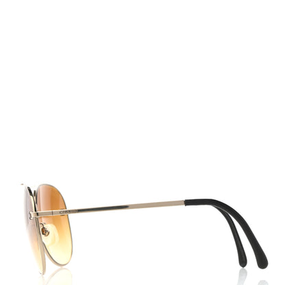 Chanel Aviator CC Sunglasses 4189-T-Q Gold 3 of 8