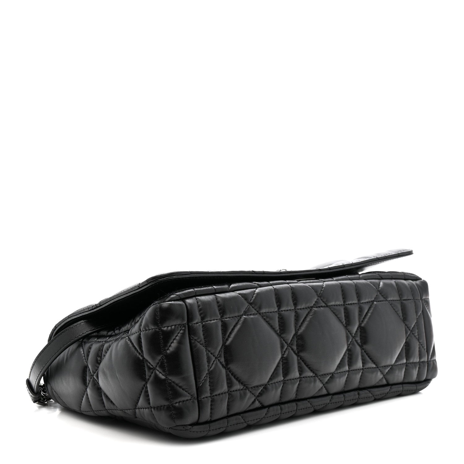 Christian Dior Calfskin Macrocannage Large Caro Bag Black 4 of 10