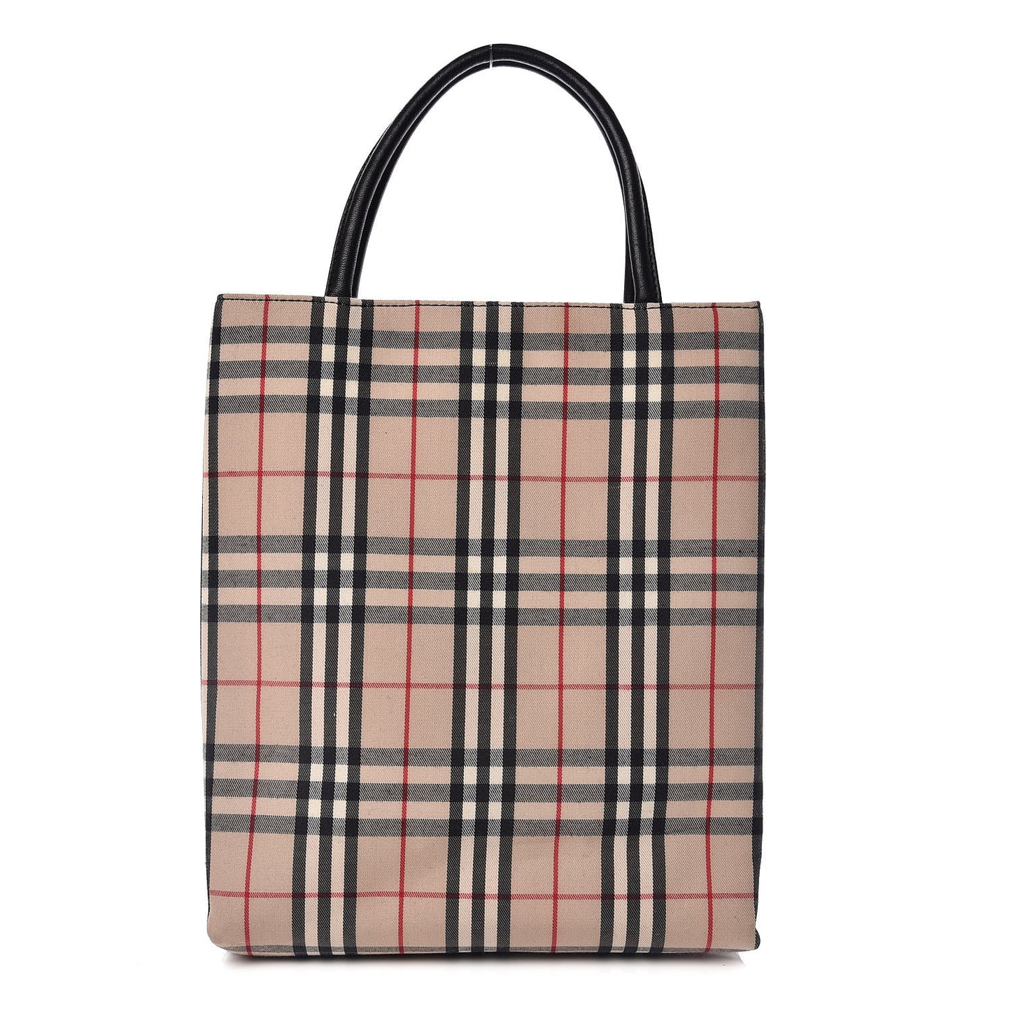 Canvas House Check Small Tote Black