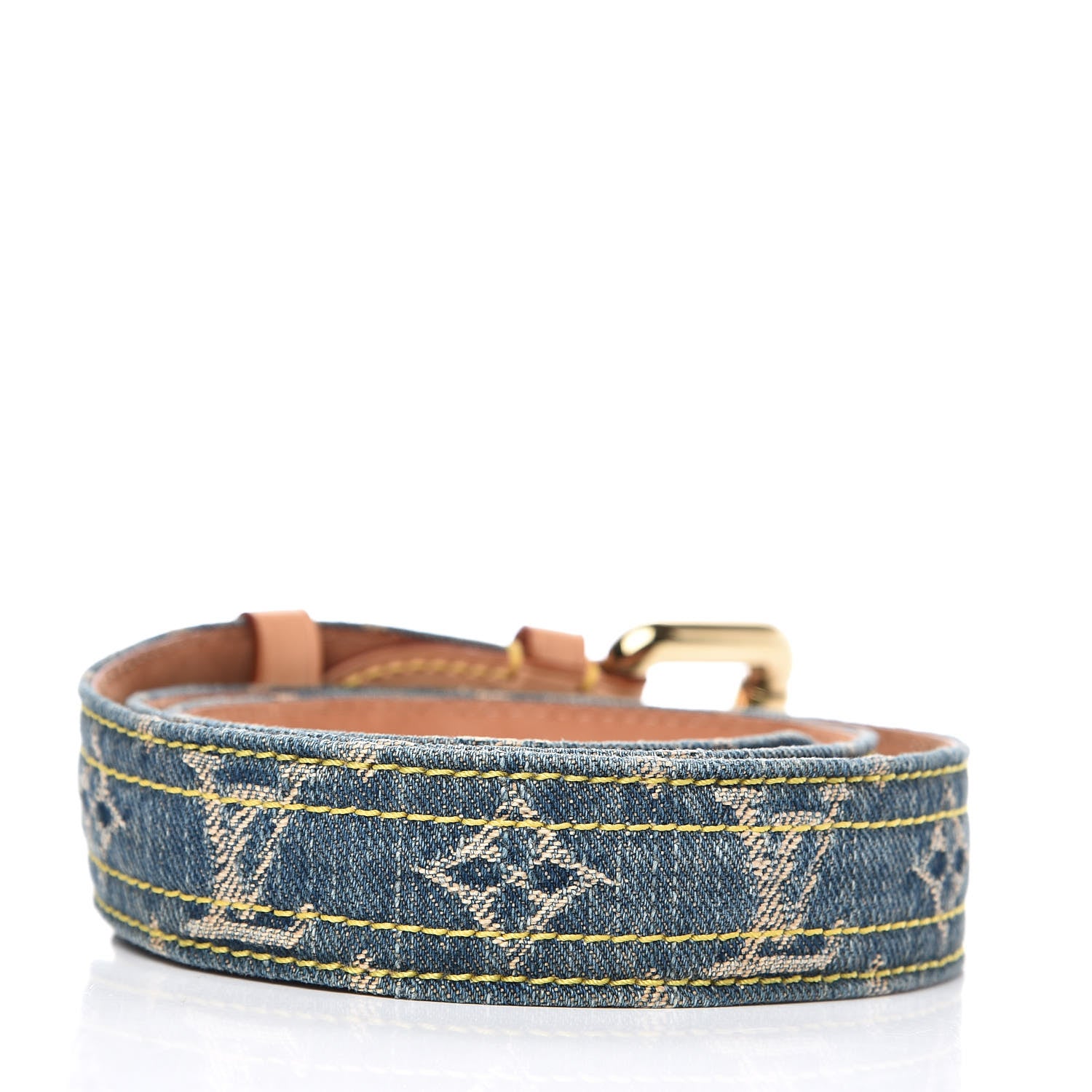 Louis Vuitton Monogram Denim Belt 80 32 Blue 3 of 8
