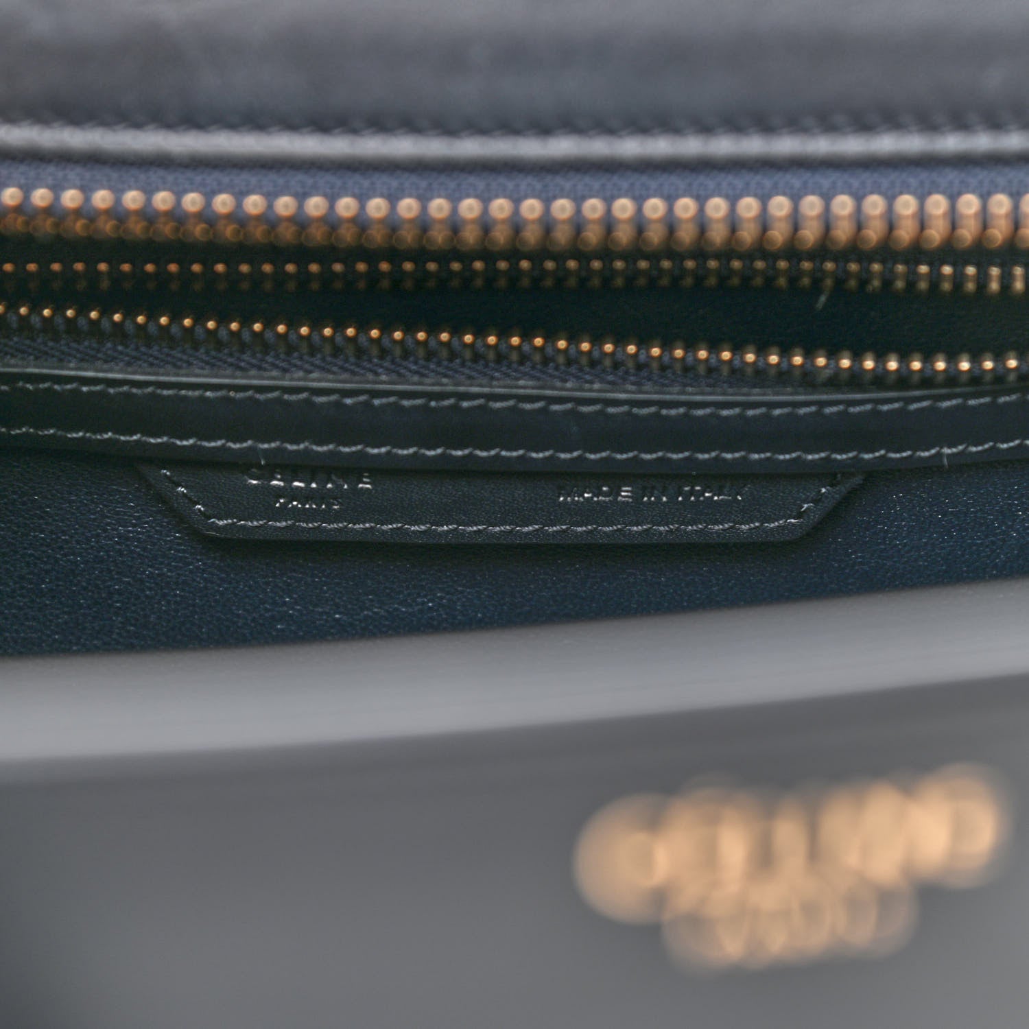 Celine Smooth Calfskin Striped Canvas Micro Luggage 5 of 14
