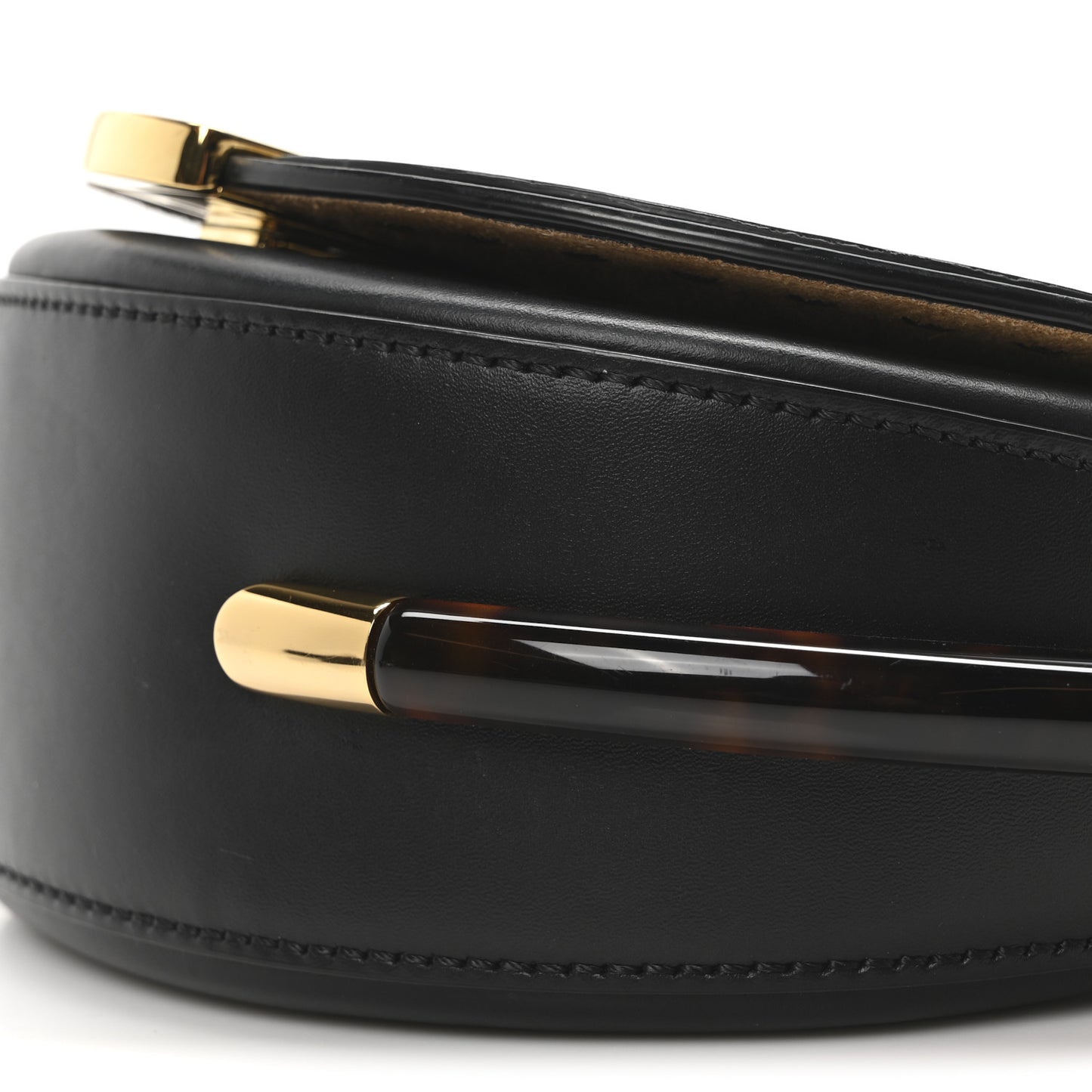Vitello King Plexiglass Moonlight Shoulder Bag Black