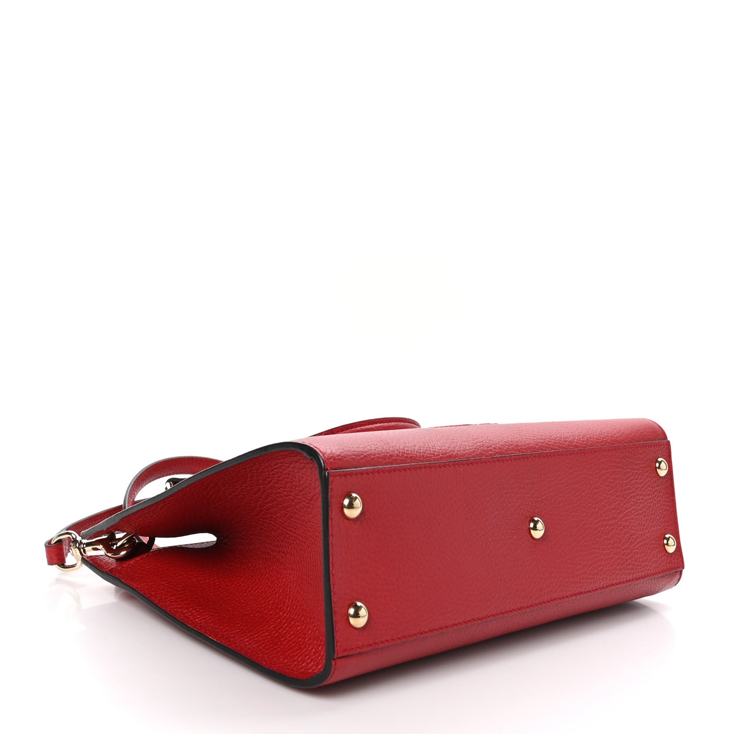 Dollar Calfskin Medium Soho Top Handle Satchel Hibiscus Red