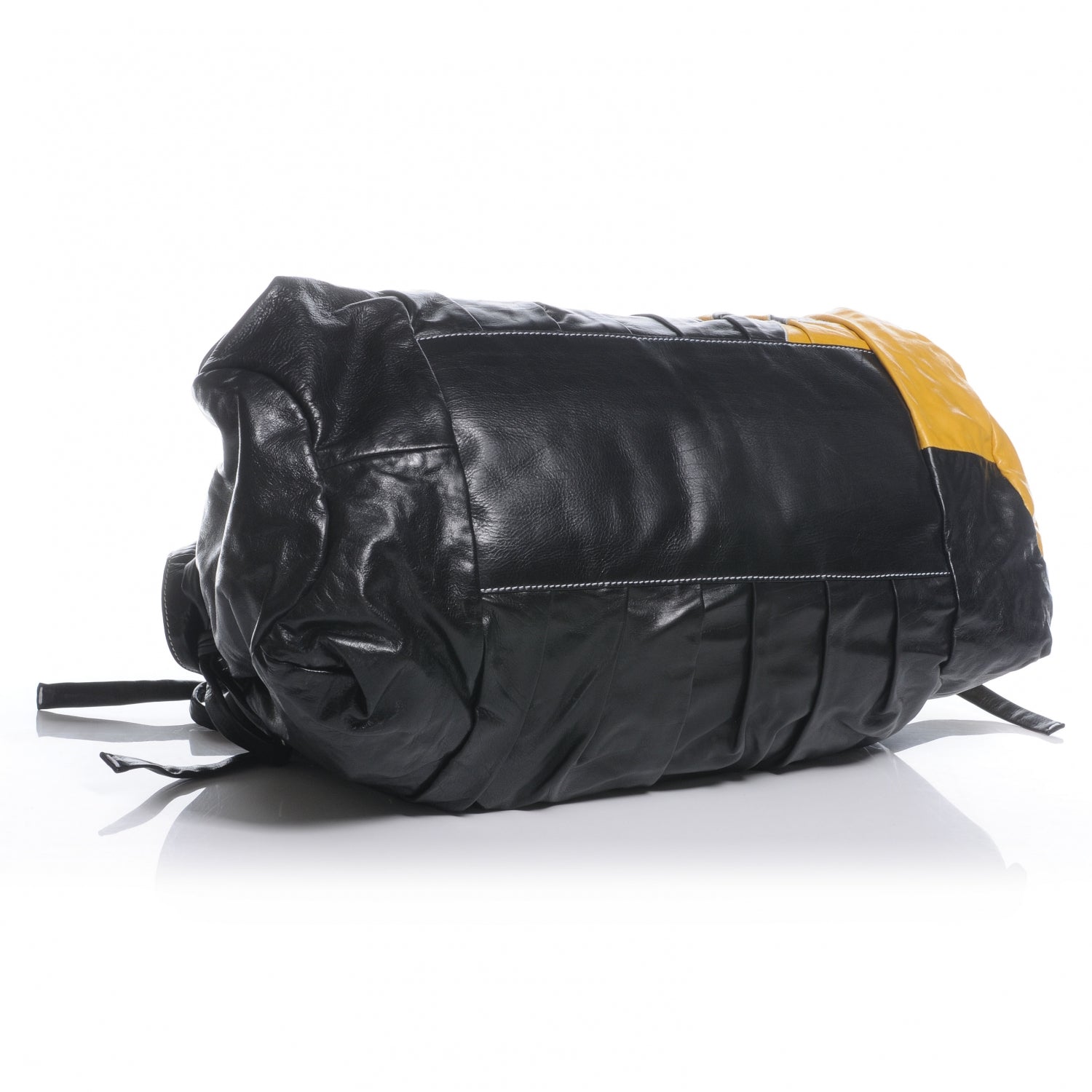 Gucci Leather Hysteria Satchel Black Yellow 4 of 8