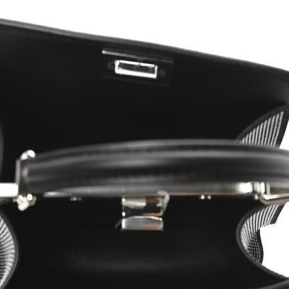 Fendi Crystal Shiny Nappa FF Petite Peekaboo I SEE U Satchel Black 5 of 10