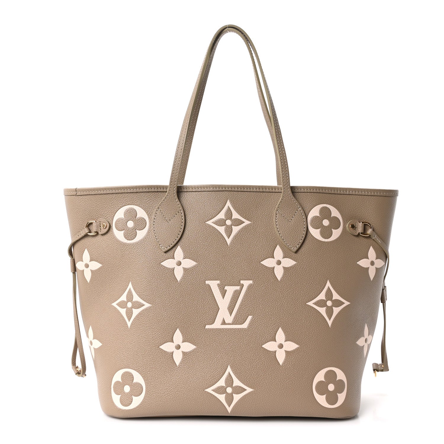 Louis Vuitton Empreinte Monogram Giant Neverfull MM Khaki Cream 1 of 10
