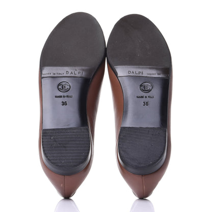 Chanel Lambskin Patent Cap Toe Ballerina Flats 36 Brown 7 of 10
