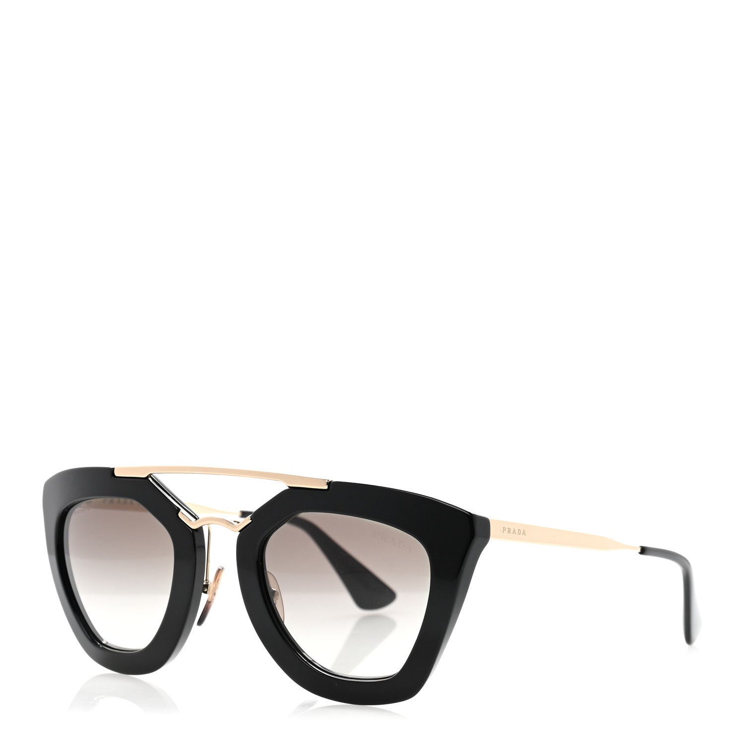 Prada Acetate Cinema Sunglasses SPR 09Q Black 1 of 9