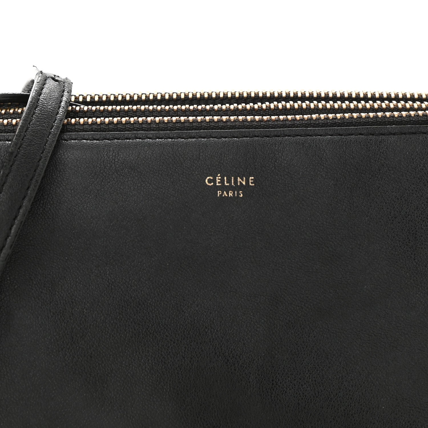 Celine Lambskin Small Trio Crossbody Bag Black 9 of 13