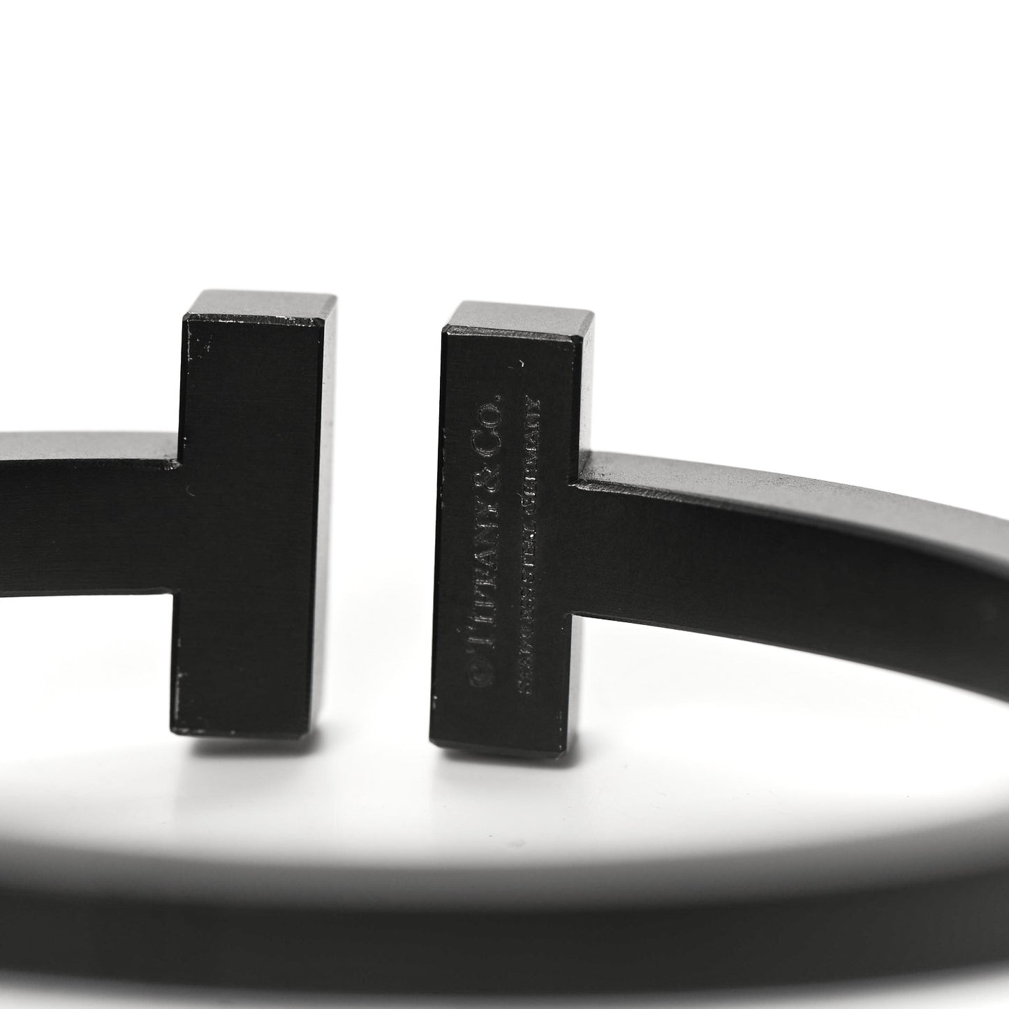 Black-Coated Stainless Steel T Square Bracelet