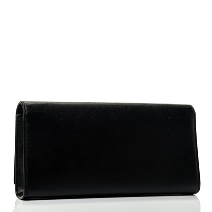 Saint Laurent Patent Grain de Poudre Classic Monogram Cassandre Clutch Black 5 of 8