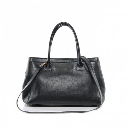 Chanel Calfskin Cerf Executive Shopper Tote Black 4 of 8