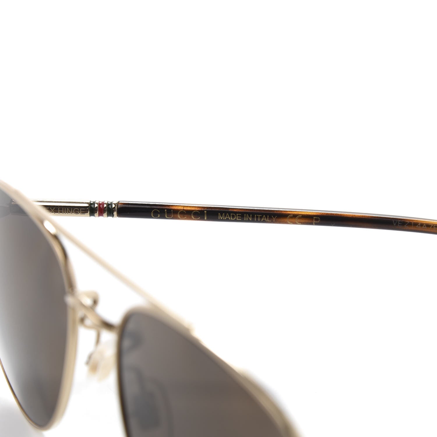 Gucci Metal Aviator Sunglasses GG0388S Gold 5 of 9
