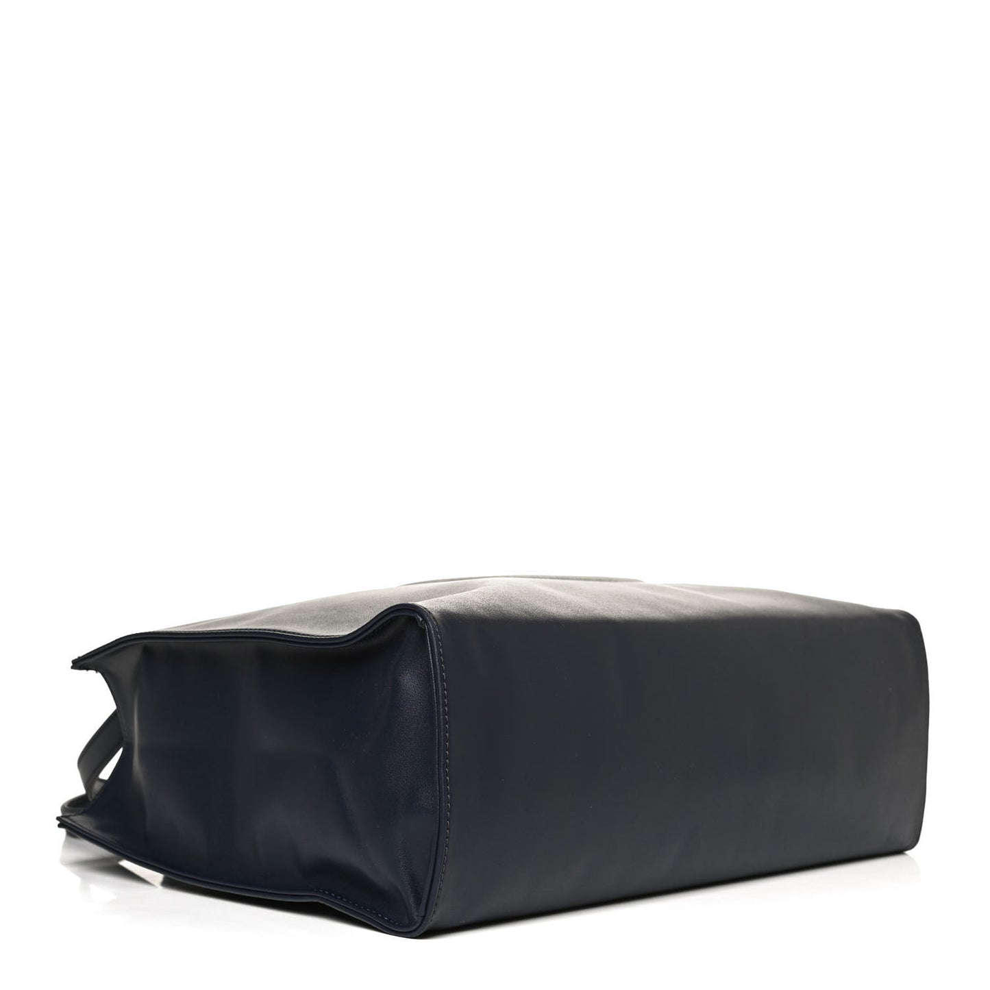 Vegan Leather Medium Shopping Bag Navy