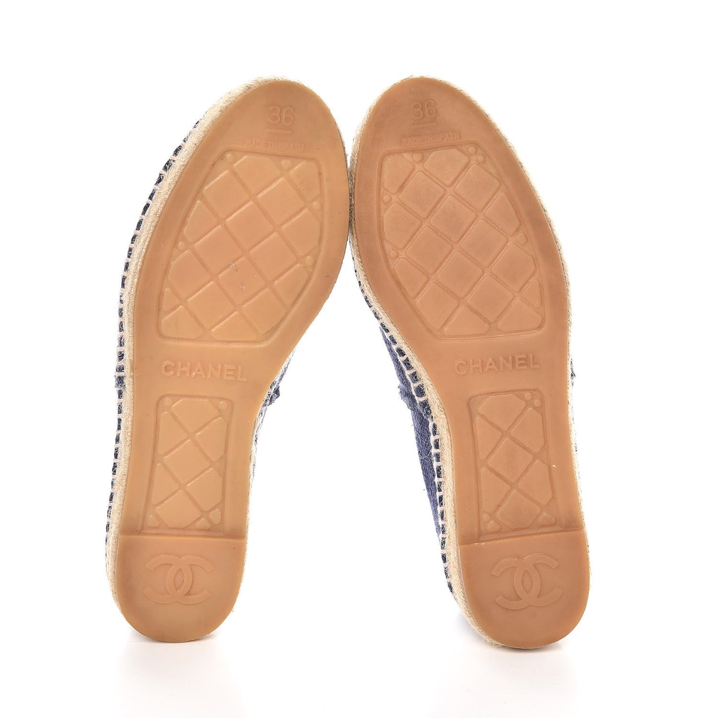 Denim Toile CC Espadrilles 36 Navy Black