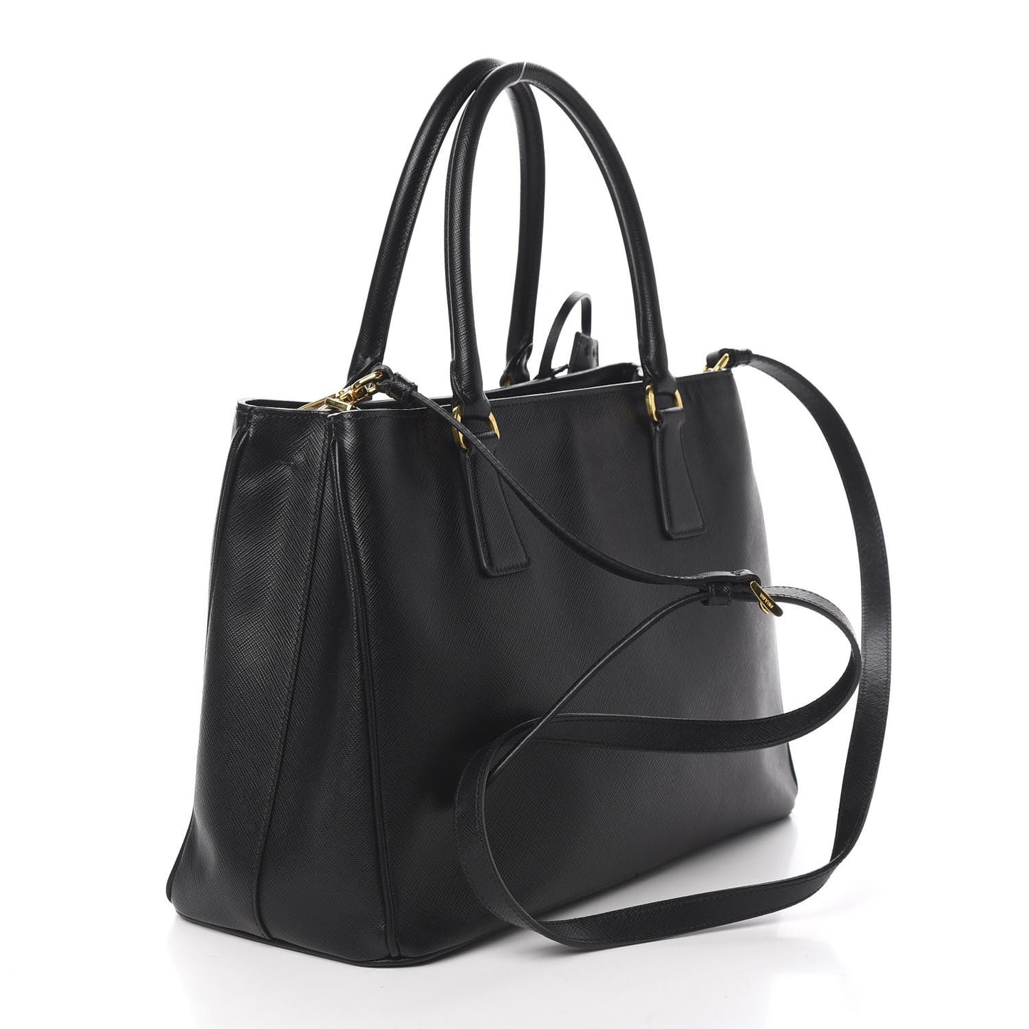 Saffiano Lux Medium Tote Black