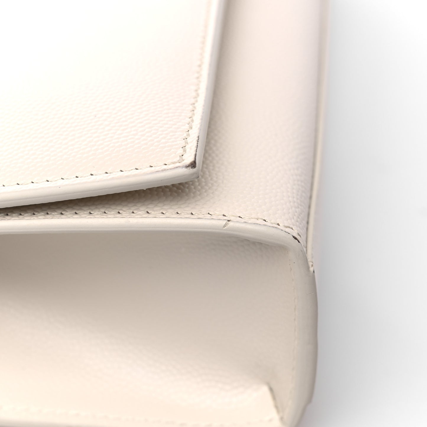 Grain De Poudre Medium Classic Monogram Kate Satchel Blanc Vintage