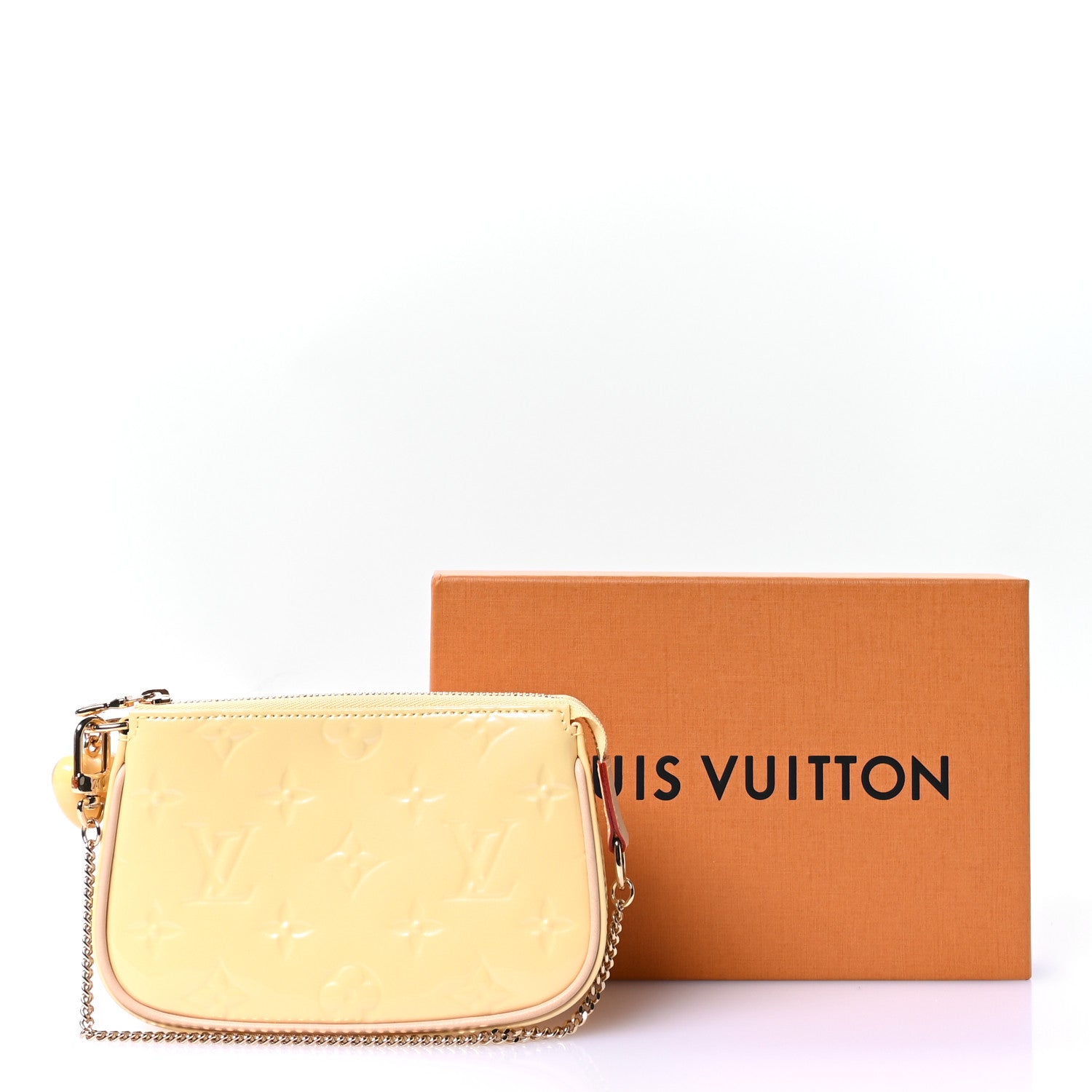 Louis Vuitton Metallic Vernis Valentine Mini Pochette Accessories Banana Fizz 10 of 10
