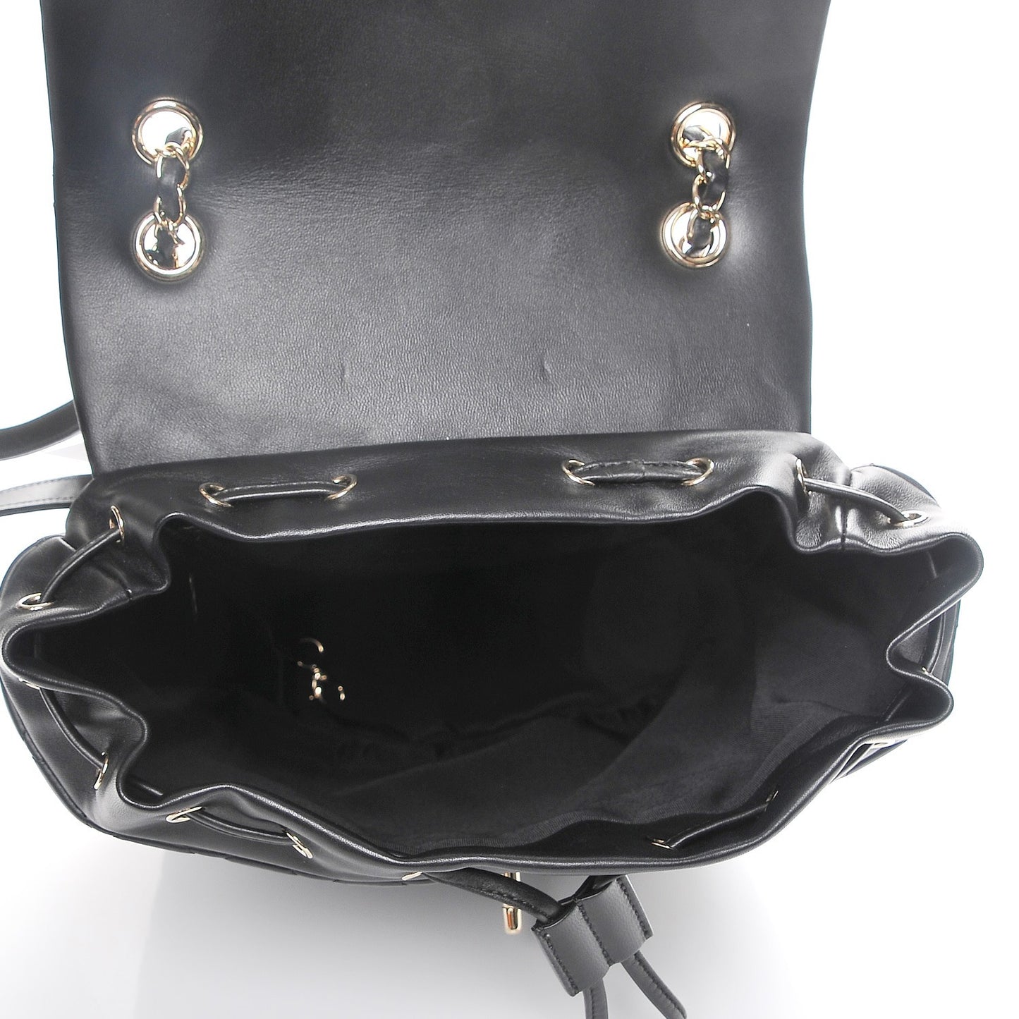 Lambskin Quilted Large Urban Spirit Backpack Black
